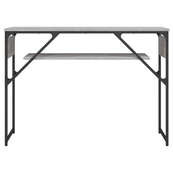 vidaXL Tavolo Consolle Ripiano Grigio Sonoma 105x30x75cm Multistrato