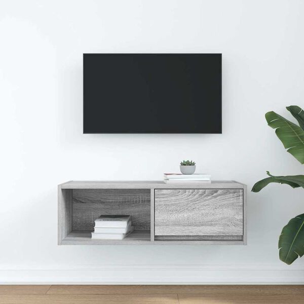 vidaXL Mobile Porta TV Grigio Sonoma 80x31x25,5 cm Legno Multistrato