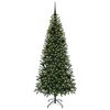 vidaXL Albero di Natale artificiale con 300 LED Verde 180 cm PE e PVC