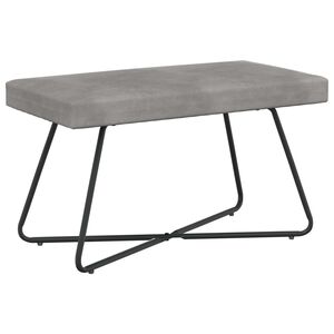 vidaXL panchina Grigio Chiaro 80 x 40 x 45 cm Velluto