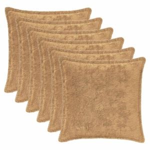 vidaXL Federa 6 pz HOUTEN Tortora 30 x 30 cm