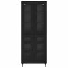 vidaXL Credenza Rovere Nero 69,5 x 34 x 180 cm Legno multistrato