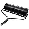 vidaXL Rullo da Giardino trainabile con Aeratore a Morsetti Nero 63 L in Ferro
