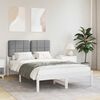 vidaXL Letto con Testiera Rivestita Grigio chiaro 120 x 200 cm