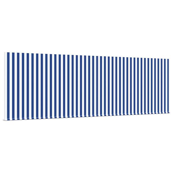 vidaXL Tenda Retrattile Blu e Bianco 400 &times; 300 cm