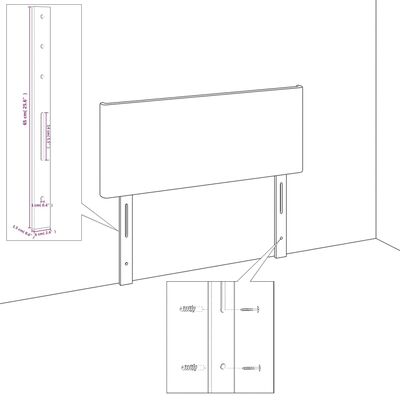 vidaXL Giroletto con Testiera Grigio Scuro 140x190 cm in Tessuto