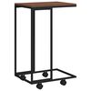 vidaXL Tavolino con Ruote Nero 40x30x63,5cm in Legno Ingegnerizzato