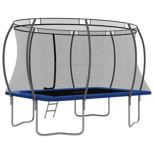 vidaXL Set Trampolino Rettangolare 335x244x90 cm 150 kg