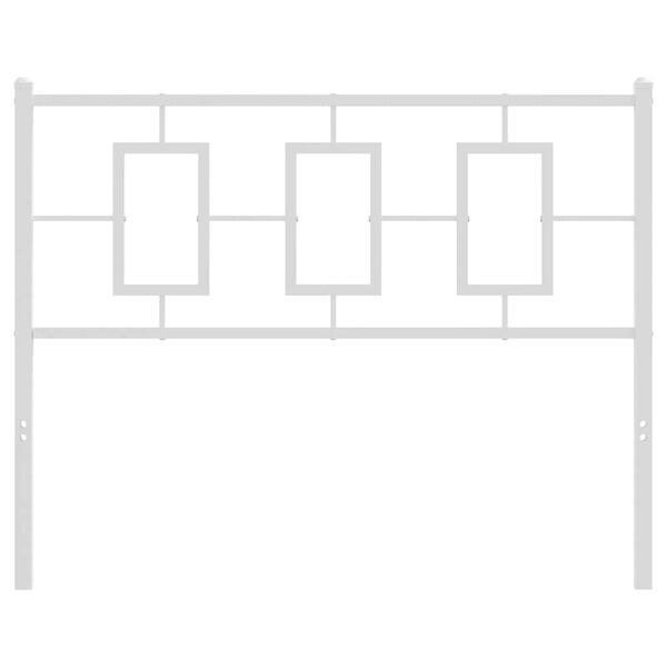 vidaXL Testiera in Metallo Bianco 107 cm