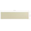 vidaXL Paravento da Balcone Crema 75x300 cm Tessuto Oxford