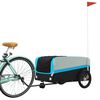 vidaXL Rimorchio da Bici Nero e Blu 45 kg in Ferro