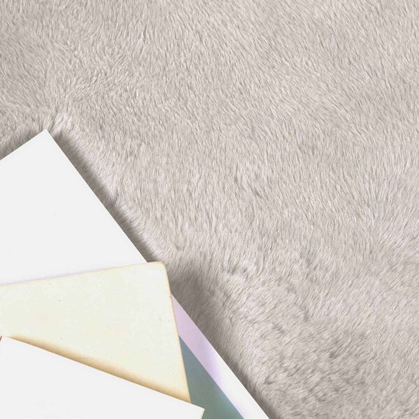 vidaXL Tappeto in Pelliccia Sintetica di Coniglio Olite Beige &Oslash; 80 cm