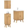 vidaXL Set di Mobili da Bagno 3 pcs Marrone 114 x 43 x 73.5 cm