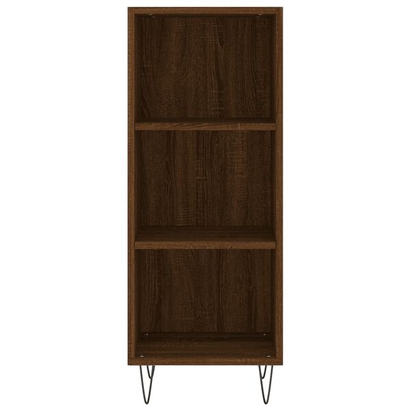vidaXL Credenza Rovere Marrone 34,5x32,5x90 cm in Legno Multistrato