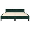 vidaXL Giroletto senza Materasso Verde Scuro 140x190 cm in Velluto