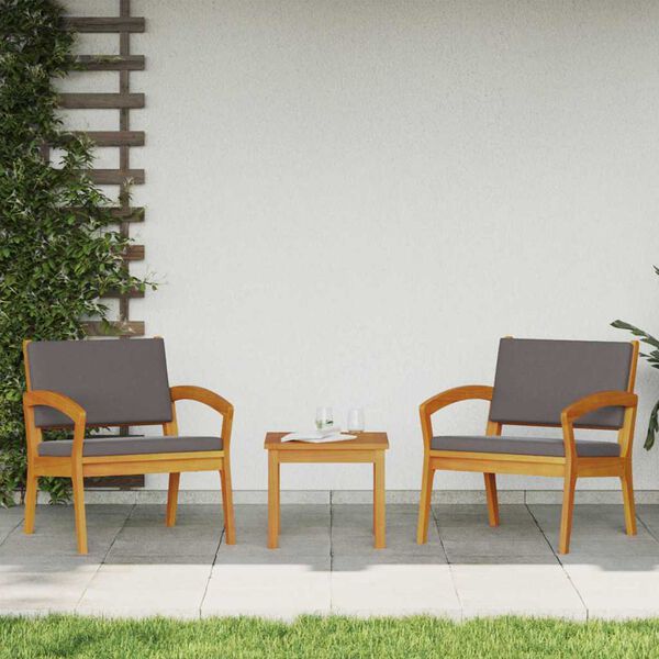 vidaXL Set bistrot 3 pcs Marrone 59,5 x 70,5 x 72,5 cm Poliestere