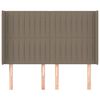 vidaXL Testiera ad Orecchio Tortora 147x16x118/128 cm in Tessuto