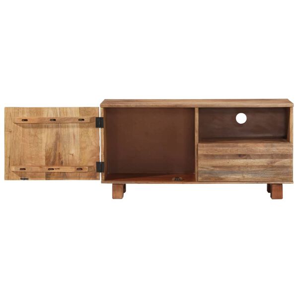 vidaXL Mobile Porta TV 90x30x45 cm in Legno Massello di Mango