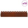 vidaXL Bordure per prato 10 pz 103 x 0,05 x 22 cm Acciaio Corten