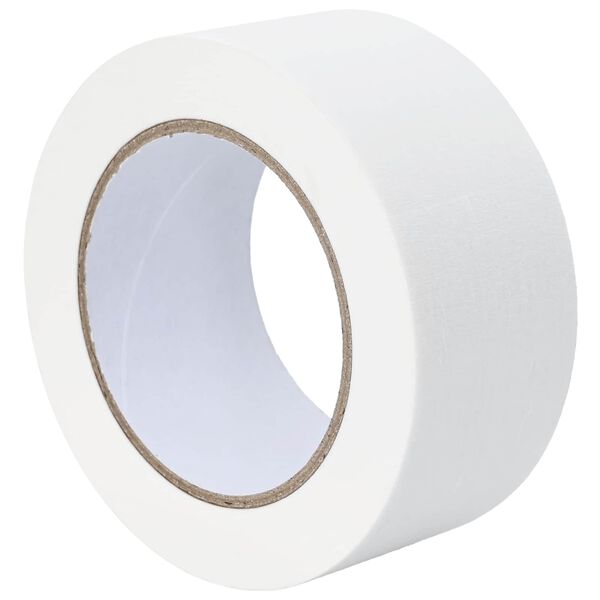vidaXL Nastri Adesivi per Pittori 12 pcs Bianco 50mm x 50m Carta