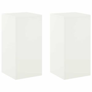 vidaXL Supporto per piante 2 pcs Bianco 30 x 30 x 60 cm Acciaio