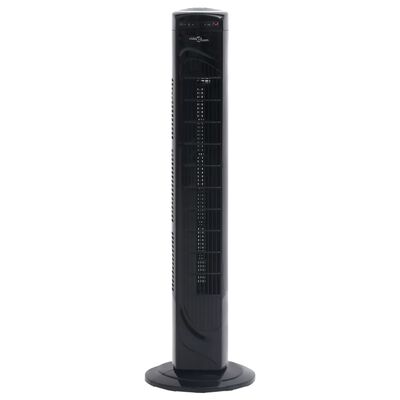vidaXL Ventilatore a Torre con Telecomando e Timer Φ24x80 cm Nero