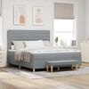 vidaXL Letto a molle con materasso Grigio chiaro 180 x 200 cm Tessuto
