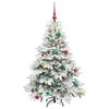 vidaXL Albero di Natale artificiale con 150 LED Bianco 150 cm PE e PVC