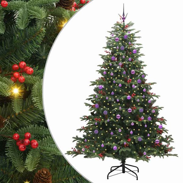 vidaXL Albero di Natale artificiale con 300 LED Verde 240 cm