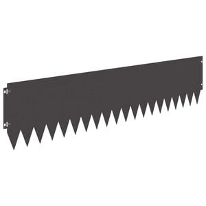 vidaXL Bordura per Prato 20 pcs 103 x 25 cm Acciaio Nero