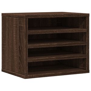 vidaXL Organizer Scrivania Rovere Marrone 36x26x29,5 Legno Multistrato