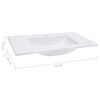 vidaXL Lavabo da Incasso 750x460x130 mm in SMC Bianco