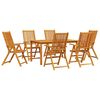 vidaXL Set da Pranzo per Giardino 7 pz Marrone