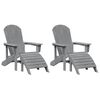 vidaXL Sedia da Giardino 2 pcs Grigio chiaro 83 x 74 x 92 cm