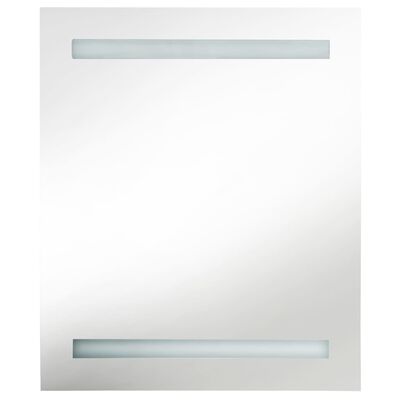 vidaXL Armadietto Bagno con Specchio e LED Grigio Cemento 50x14x60 cm