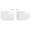 vidaXL Comodino Bianco Lucido 100x35x40 cm in Legno Multistrato