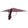 vidaXL Ombrello da giardino Rosso Bordeaux 248,5 x 247,5 x 160 cm