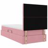 vidaXL Letto con contenitore e materasso Rosa 100 x 200 cm Velluto