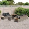 vidaXL Set Divano da Giardino 10 pcs Grigio polyrattan
