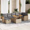 vidaXL Set Divano da Giardino 5 pz con Cuscini Beige in Polyrattan