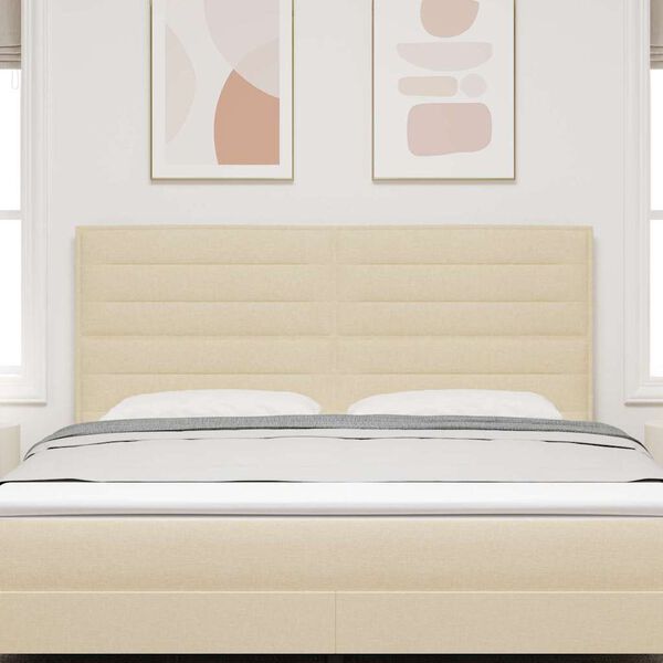 vidaXL Testiera LED con luci a strisce a LED Crema 180 cm Poliestere