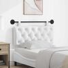 vidaXL Testata appesa Bianco 110 x 55 x 7 cm Tessuto