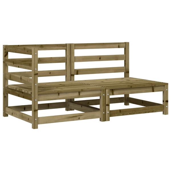 vidaXL Divano da Giardino con Cuscini 2 Posti Legno Impregnato di Pino
