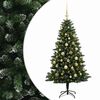 vidaXL Albero di Natale Artificiale con Palline 120 cm 150 LED