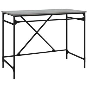 vidaXL Scrivania Grigio Sonoma 100x50x75 cm Legno Multistrato e Ferro