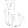 vidaXL Sedie da Pranzo con Cuscini 2pz Marrone Legno Massello di Hevea