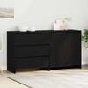 vidaXL Credenza 2 pcs Nero 70 x 41 x 75 cm Legno multistrato