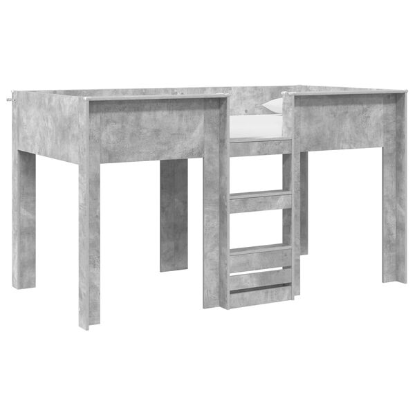 vidaXL Letto a Castello per Bambini Grigio cemento 100 x 200 cm
