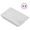 vidaXL Striglie 3 pz Argento in Alluminio