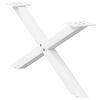 vidaXL Gambe per Tavolino da Caff&egrave; a Forma di X 2 pz Bianche 70x(30-31) cm Acciaio